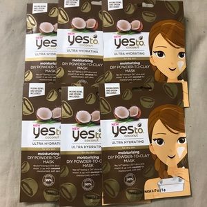 Yes To Coconut diy powder to clay Masks Set of 6